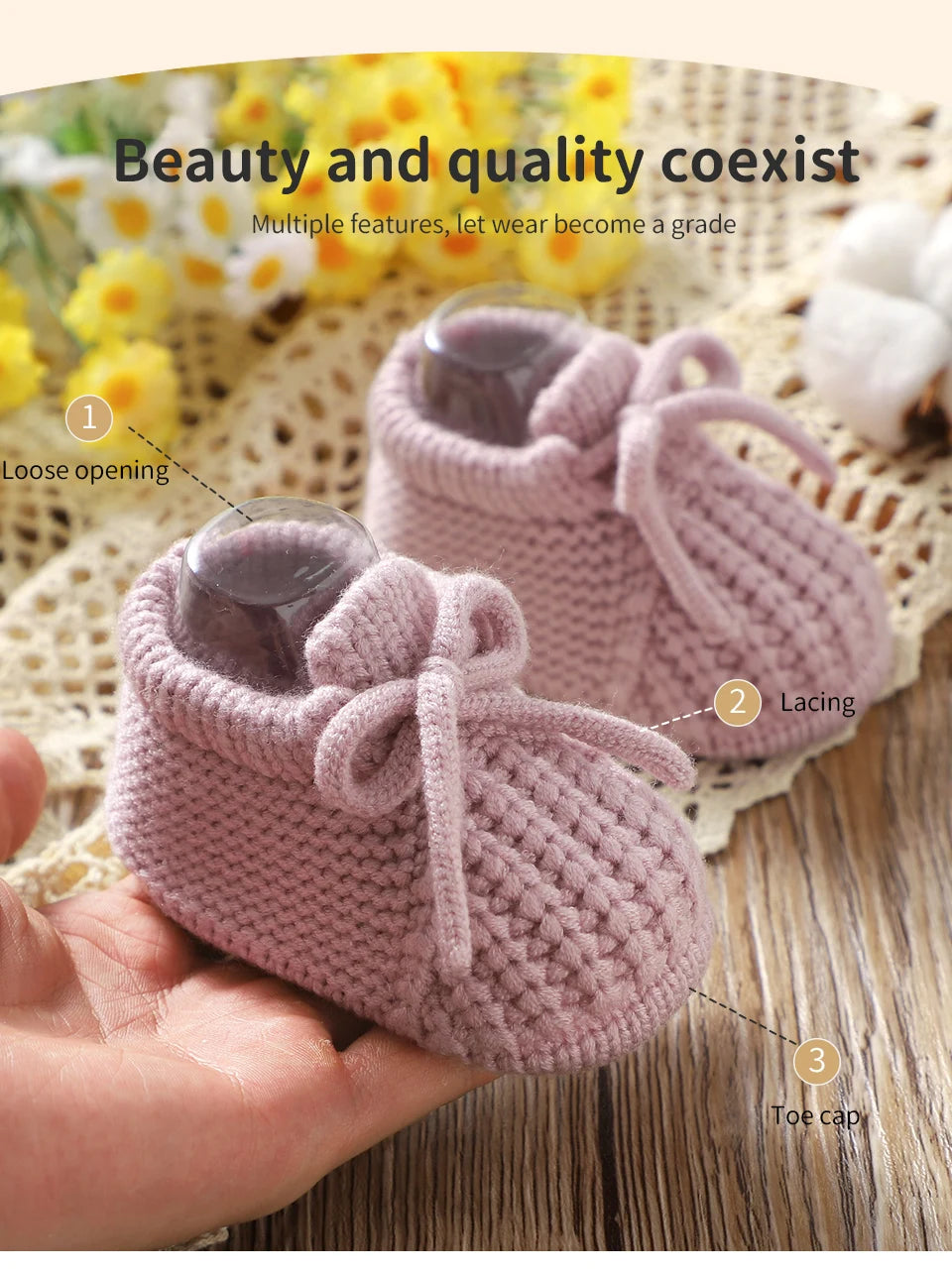 Baby Schuhe Gestrickte Neugeborenen Bett Schuhe 0-18M Warme Kleidung Zubehör Infant Jungen Mädchen Erste Stiefel Fashion Solid kleinkind Kind