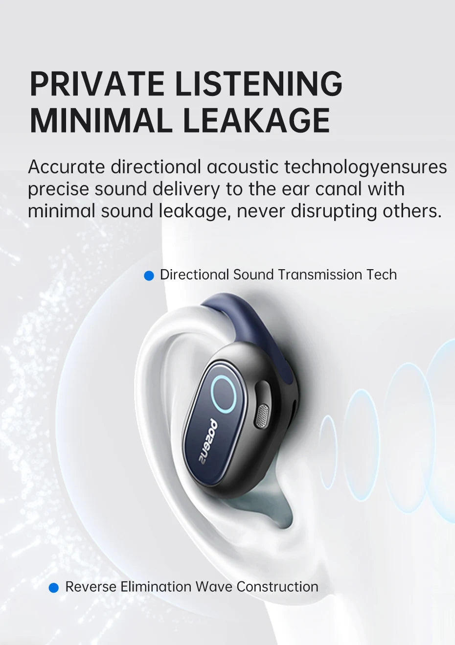 Baseus Bowie MF1/Eli 15i Fit Open-Ear Sport Wireless-Kopfhörer Bluetooth 5.4 Ohrbügel Big Bass Sport-Ohrhörer 60 Stunden Spielzeit