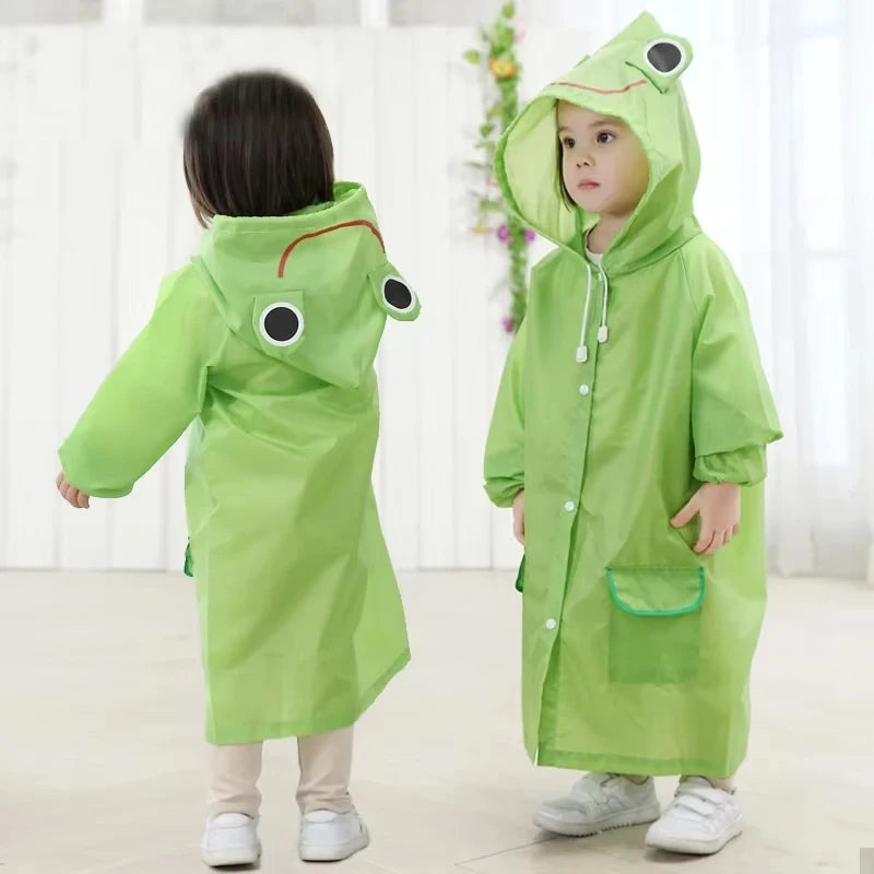 Kids Cartoon Animal Raincoat
