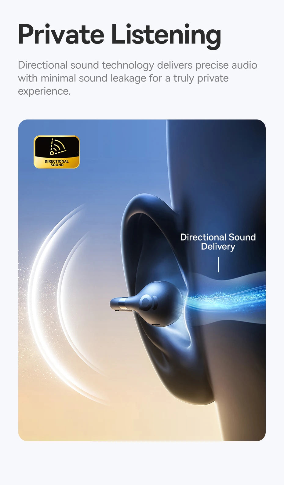 Baseus BC1 Ohrclip-Ohrhörer, kabellose Open-Ear-Kopfhörer, Bluetooth 6.0, Clip-on-Sportkopfhörer, 4 Mikrofone, Super-Bass, IP55, Ohrhörer