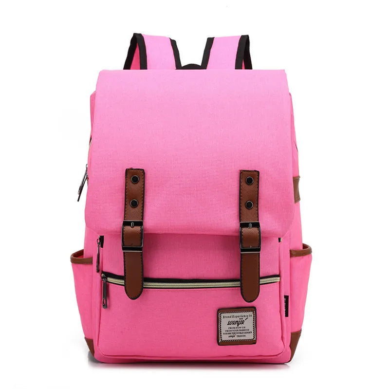 Teens Vintage Canvas Laptop Backpack