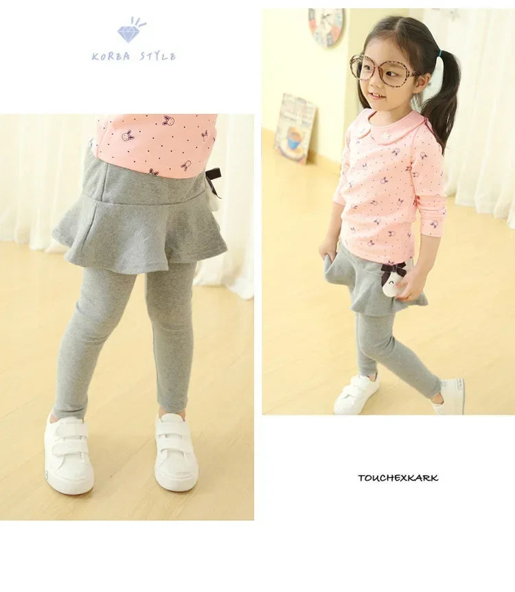 Neue Baby Mädchen Leggings Spitze Prinzessin Rock-hosen Frühling Herbst Kinder Dünne Rock Hosen für 2-7 Jahre kinder Kleidung