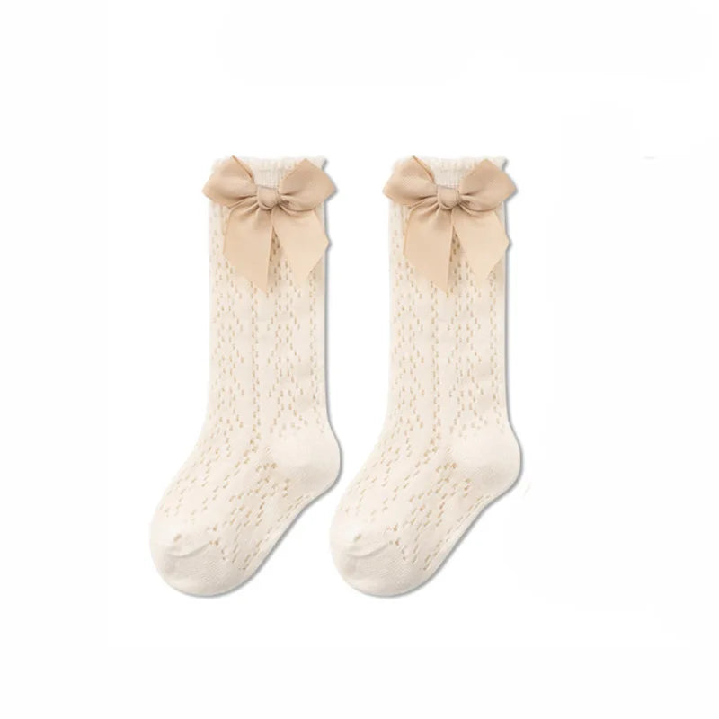 Baby Mädchen Prinzessin gestrickte Netz socken Sommer weiche Kleinkind Mädchen Knies trümpfe Baumwolle Kleinkind Neugeborene Mädchen lange Röhren strümpfe