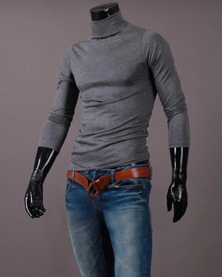 Thermo-Unterwäsche Tops Herren Winterkleidung Thermoshirt Herbst Herren Winterstrumpfhose Stehkragen Dünn Slim Fit Langarm T-Shirt