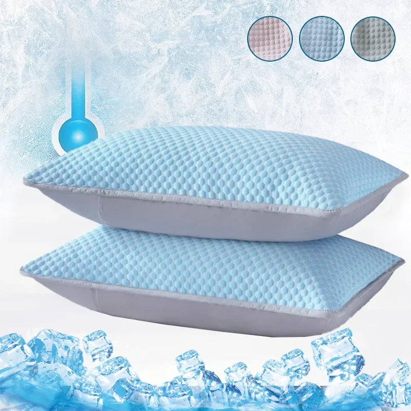 Sommer-Kühlkissenbezug, einfarbig, Ice-Bean-Kissenbezug, kühles Gefühl, Klimaanlagenbezug, waschbar (ohne Kissen), 48 x 70 cm