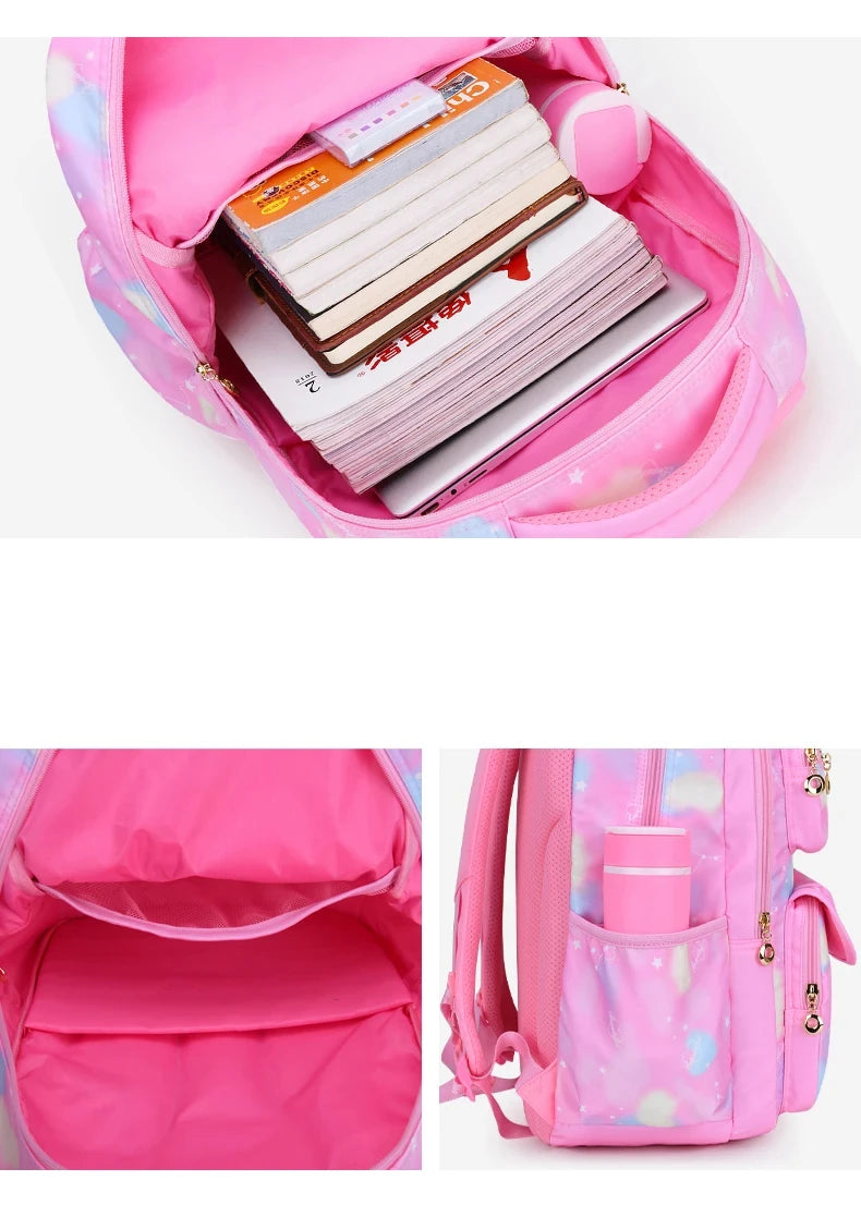 Girls Waterproof School Backpack