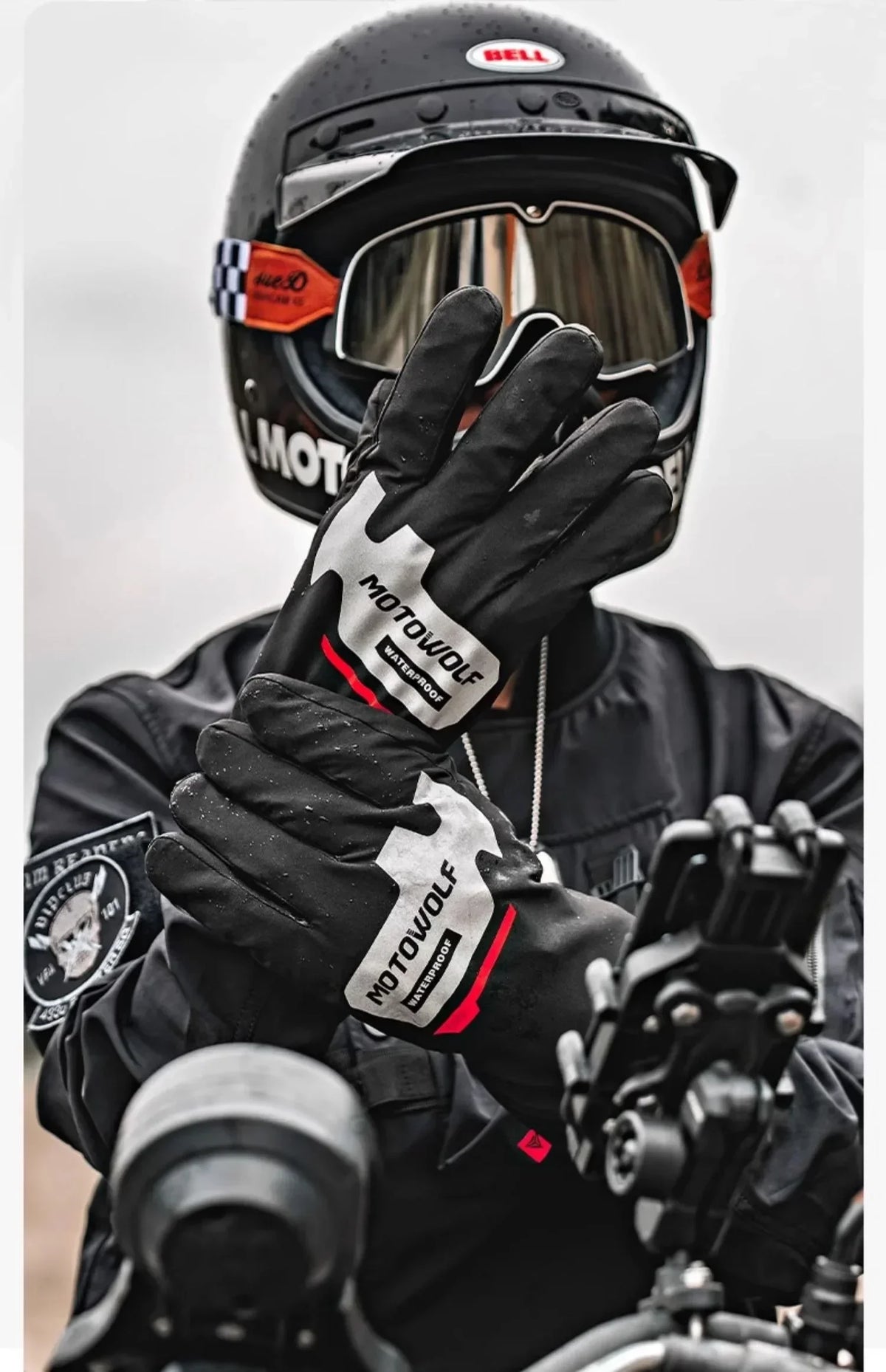 Herbst Winter Motorrad Reiten Handschuhe Wasserdichte Regenschutz Winddicht Warme Motorradfahrer Racing Fahrer Zubehör Männer Frauen