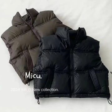 Herbst Winter Neue Jungen Mädchen Weste Einfarbig Dicke Warme Daunen Baumwolle Zipper Weste Für 3-12 Jahre Teen kinder Casual Oberbekleidung
