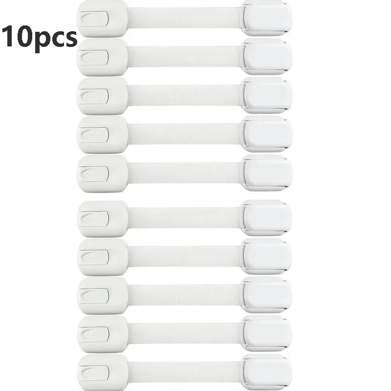 Baby Safety Lock, Drawer Child Proof Latch, Cabinet Locks, Self-Adhesive Cabinet, Drawer and Door Straps, Baby Proof Straps