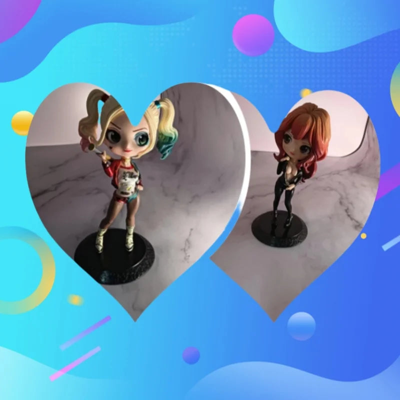 2025 NEUE Qposket Wonder Woman Harley Quinn Clown Action Puppe Modell Spielzeug Kuchen Dekoration Serie Freunde Geburtstag Geschenk