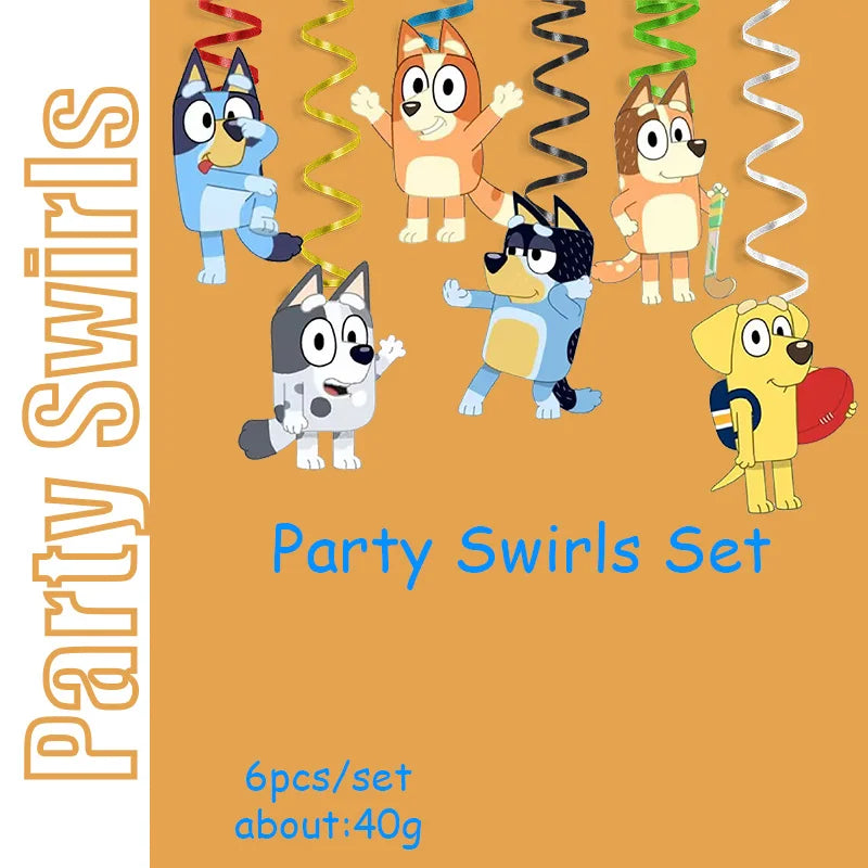 Bluey & Bingo Spiral Party Decorations