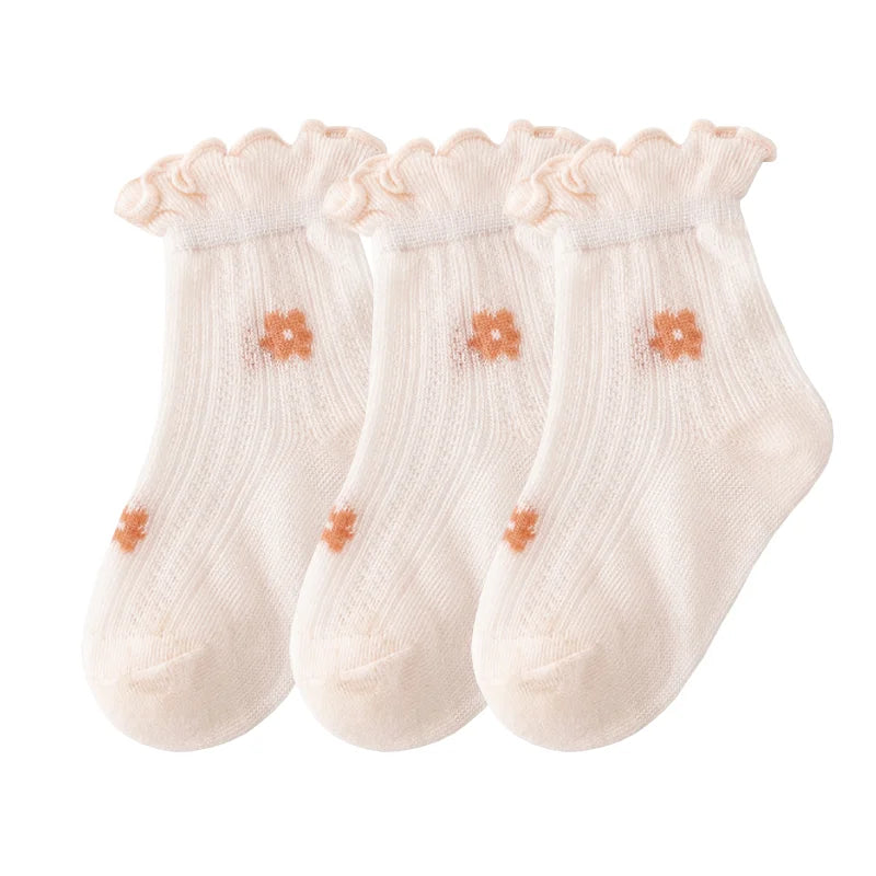 3 Paare/los Neue Neugeborenen Baby Socken Sommer Dünne Beiläufige Kinder Baby