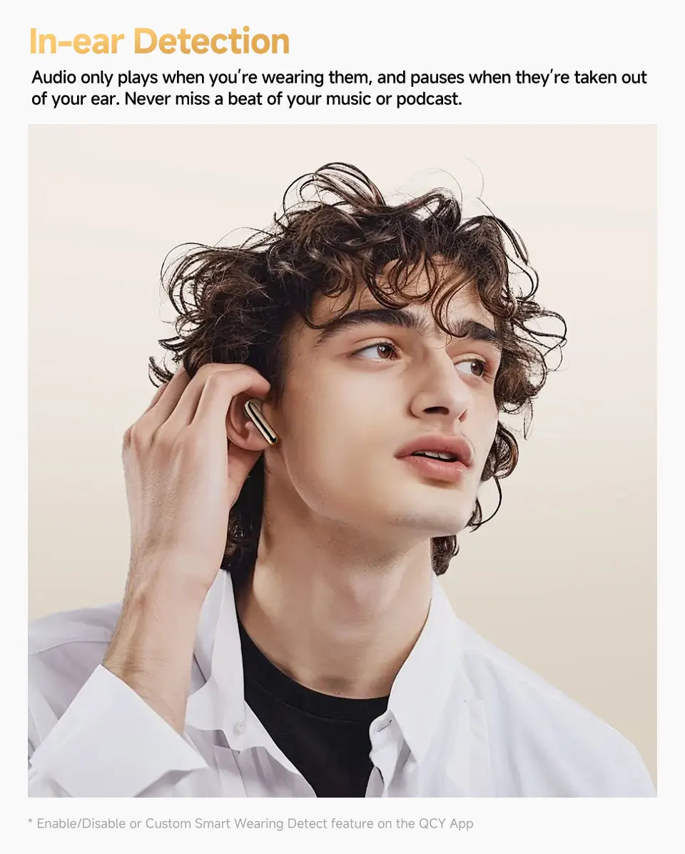 QCY MeloBuds Pro Adaptive Hybrid Active Noise Cancelling Kabellose Ohrhörer 46 dB Bluetooth 5.3 LDAC Hi-Res Audio 34H Ohrhörer Bequeme Passform