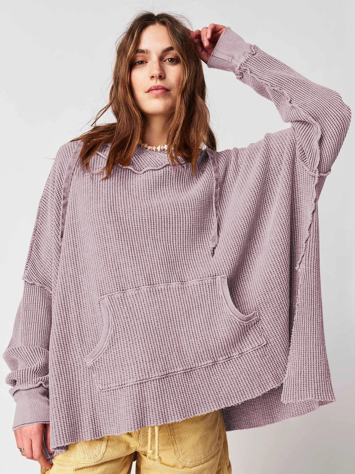 Extra große lose einfarbige Tasche modische vielseitige Pullover Pullover Herbst Mode neue Abbigliamento Donna Pull Hiver Femme