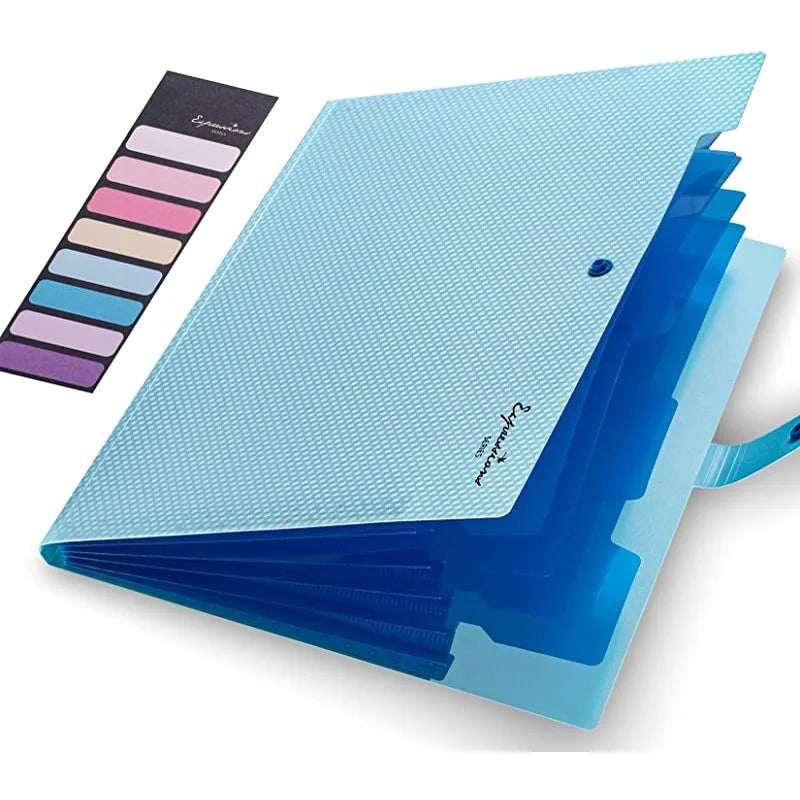 Fächermappe, 5 Taschenordner für Dokumente, tragbarer Papier-Organizer für Schulbürobedarf, A4-Format