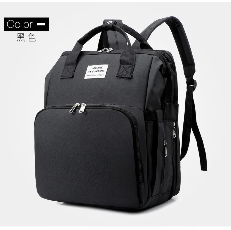 Modische Faltbare Babywiege Mutter-Kind-Tasche Große Kapazität Handtasche Flaschen- und Windelrucksack Mutter- und Mama-Tasche