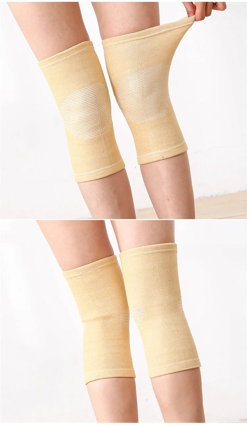 1 Pair Knee Pads Support Protection COYOCO Leg Arthritis Injury Gym Knee Sleeve Elastic Bandage Charcoal Knitted Warm Knee Braces