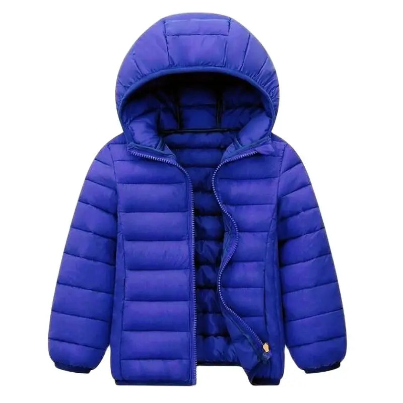 Kinder Junge Leichte Daunenjacke Herbst Winter Mäntel Kinder Mädchen Warme Kapuzenoberbekleidung Teen Lässige Baumwollkleidung 6-14 Jahre