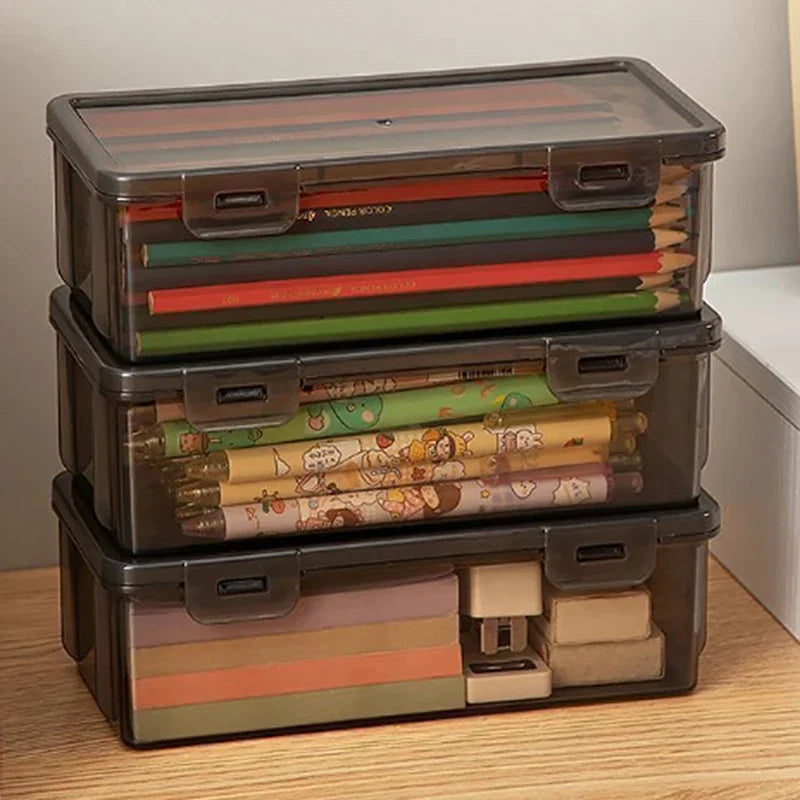 1 Stück durchscheinendes Federmäppchen, großes Fassungsvermögen, leicht, praktisch für Schulbedarf, Aufbewahrung, Stiftbox, Organizer-Box