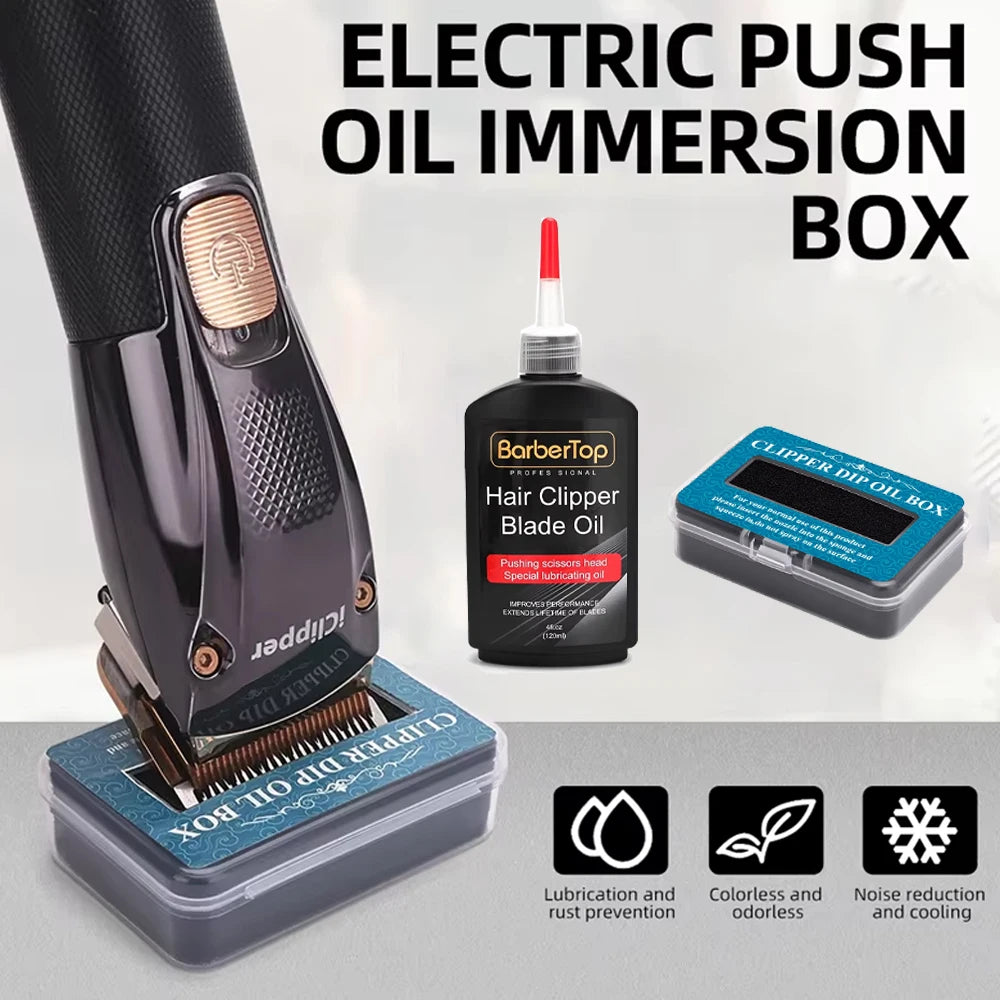 Lubricant Clipper Oil Box For Hair Blade Oil Blade Rust Prevention Protection Repair Electric Push Barbershop Oil Storage Box