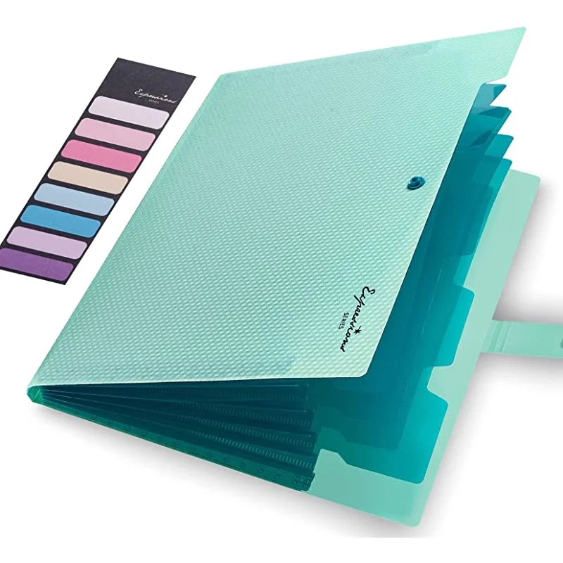 Fächermappe, 5 Taschenordner für Dokumente, tragbarer Papier-Organizer für Schulbürobedarf, A4-Format