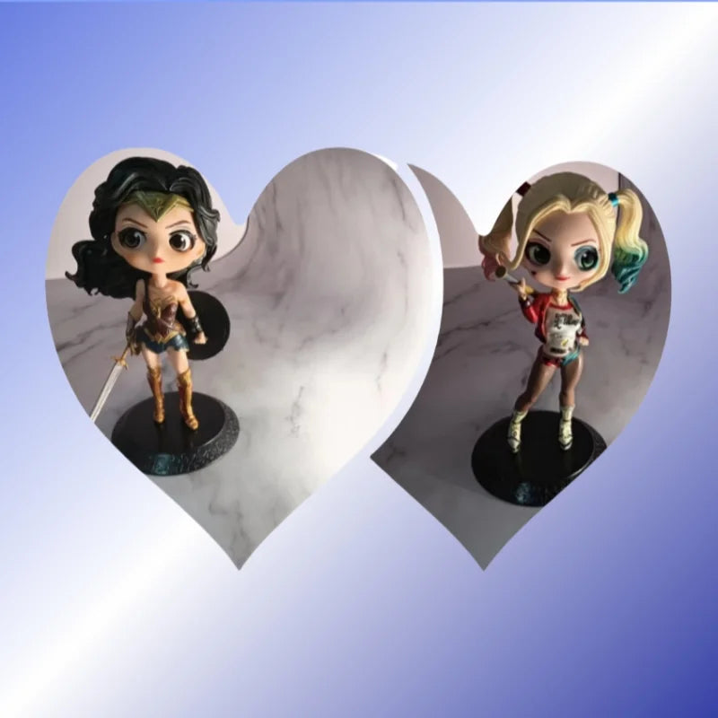 2025 NEUE Qposket Wonder Woman Harley Quinn Clown Action Puppe Modell Spielzeug Kuchen Dekoration Serie Freunde Geburtstag Geschenk
