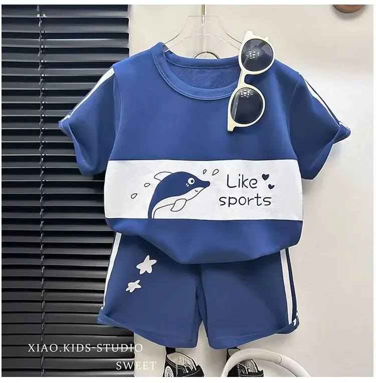 Kinder Sets mutter Kinder Kleidung Jungen Mädchen T-shirt Shorts 2PCS kurzarm Baby Kinder Kleidung Kleinkind Anzug Anzug gestreift