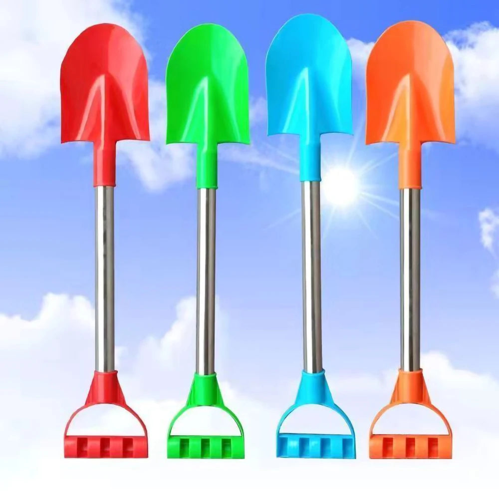 Kinder Strand Schaufel 56 cm Edelstahl Spitze Schaufel Spielzeug Sand Schnee Verdickt Spielen Haus Strand Schaufel Outdoor Spielzeug Kinder geschenk