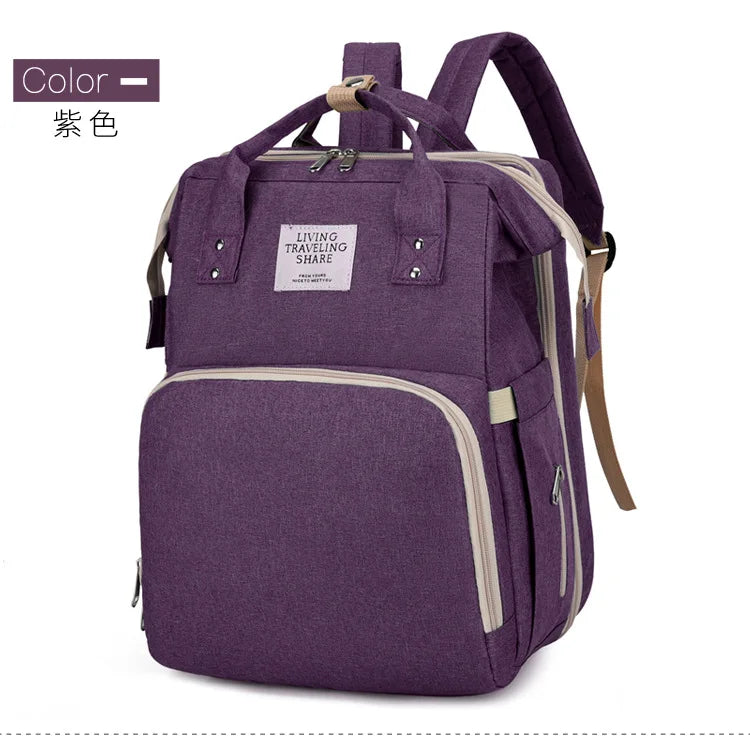 Mama Wickeltaschen Babybett Mutter Große Kapazität Windel Milchflasche Rucksäcke mit Wickelunterlage Praktische Baby-Stilltaschen Geschenk