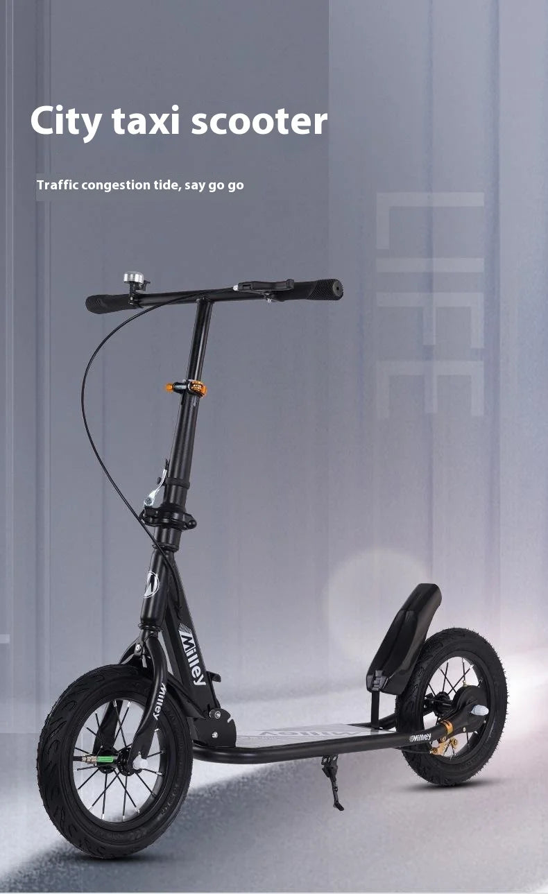 Handbremsroller für Erwachsene für Jugendliche zur Arbeit, großes Rad, zweirädriger, faltbarer Urban Campus-Mobilitätsroller, heiß neu