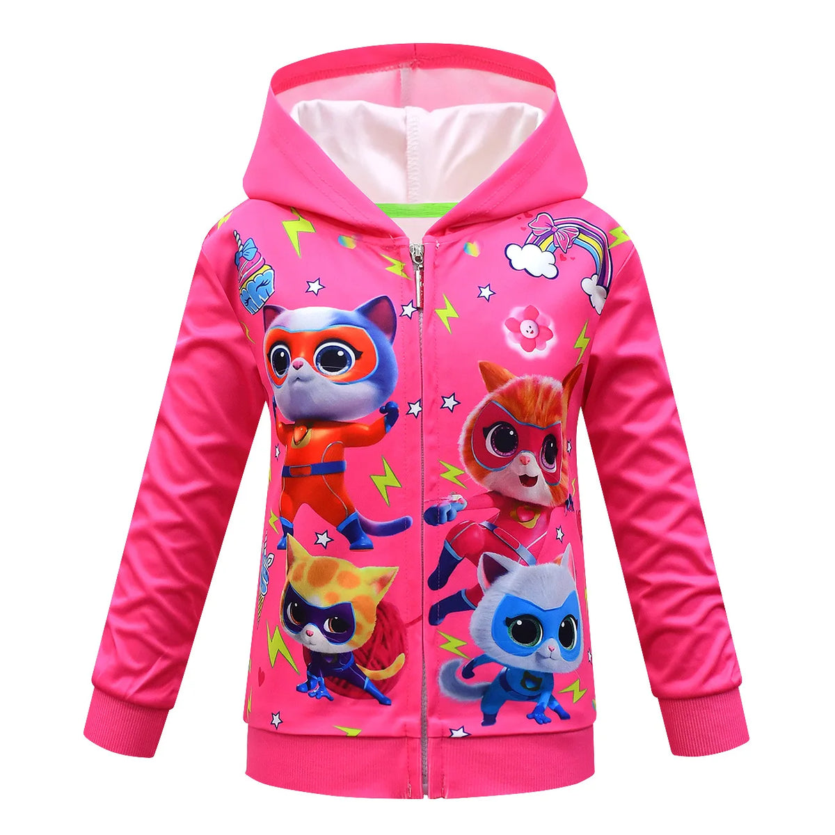 SuperKitties Kleidung Kinder Herbst Winter Jacke Baby Mädchen Mit Kapuze Mäntel Teen Jungen Zipper Oberbekleidung Kinder Casual Sport Jacken