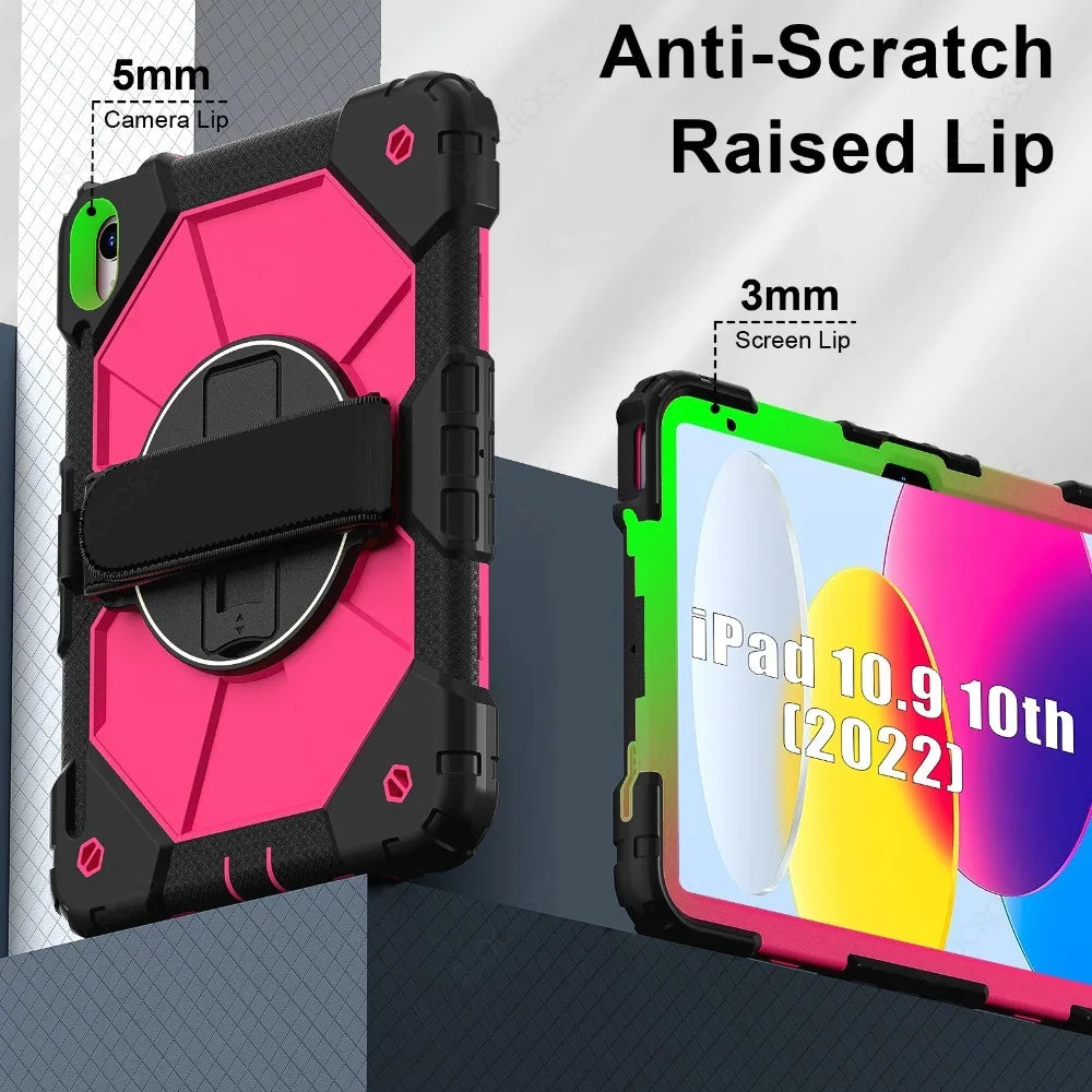 Rüstung Fall Für iPad A16 11th 2025 10th 10,9 2022 Mini 7/6 Kinder Stehen Stoßfest Tablet Abdeckung Für iPad Air 11 10,9 Pro 11 Air 13