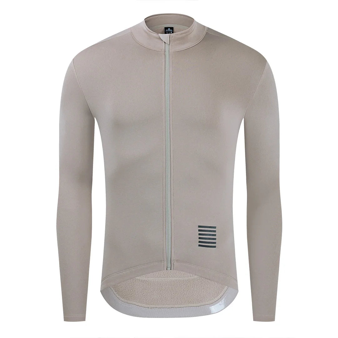 YKYWBIKE Herren Radtrikot Winter & Herbst Langarm Thermo-Fleece-Futter Fahrrad Warme Jacke Rennrad MTB Kleidung