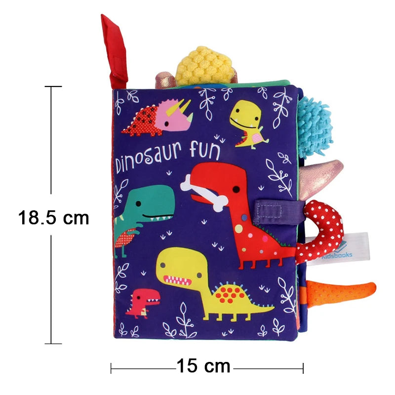 Weiche Babybücher, 3D-Touch-Feeling, kontrastreiches Stoffbuch, sensorisches frühes Lernen, Kinderwagenspielzeug für Kleinkinder, Geschenke von 0–12 Monaten