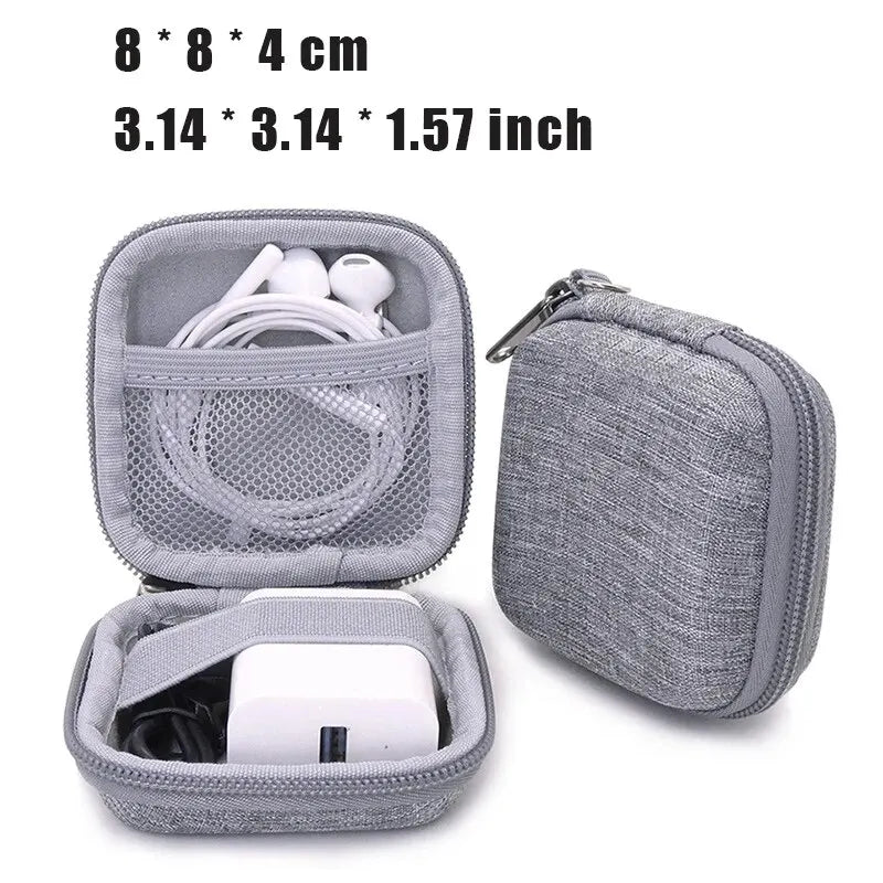 Tragbare Kopfhörer Lagerung Tasche Daten Kabel Organizer Tasche Multifunktionale Digitale Gadgets Fall Für Ladegerät U Disk Schutzhülle