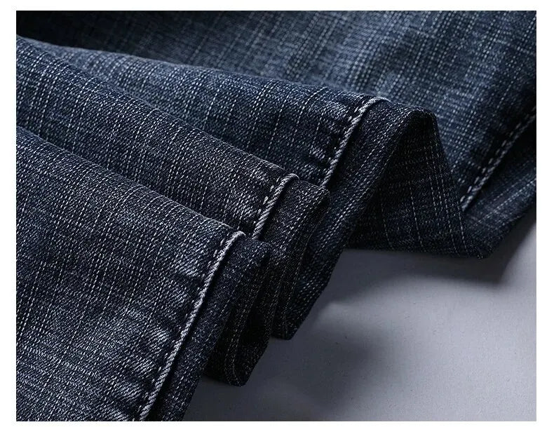 2026 Neue Business-Herrenjeans Lässige Gerade Stretch-Jeans Modische Klassische Blaue Schwarze Arbeits-Denim-Hose Herrenbekleidung