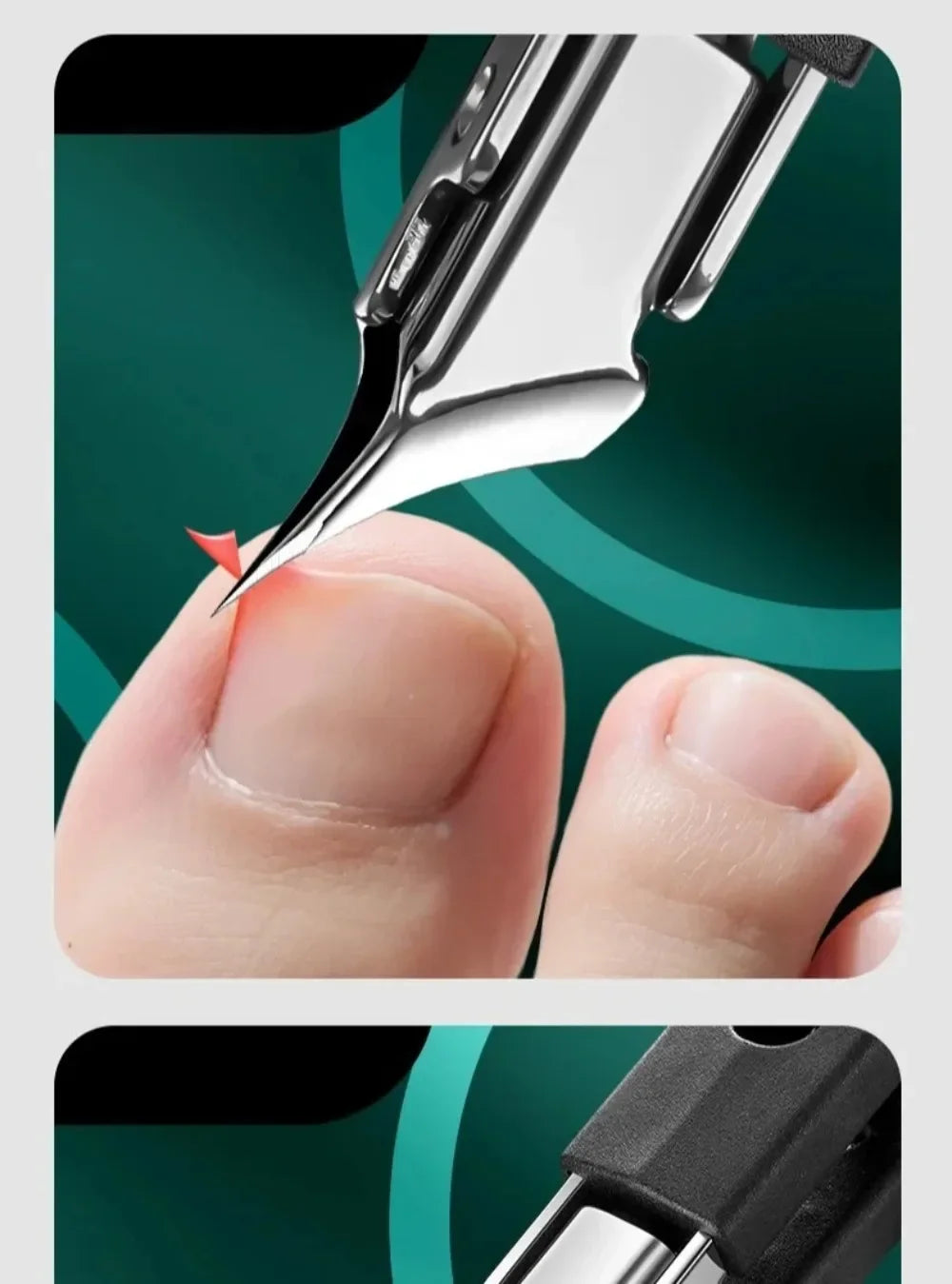 25 °   Nagelknipser mit schräger Kante, breite Öffnung, Edelstahl, professionelle Werkzeuge für eingewachsene Zehennägel, Adlerschnabel, schräge Zehennagelschneider