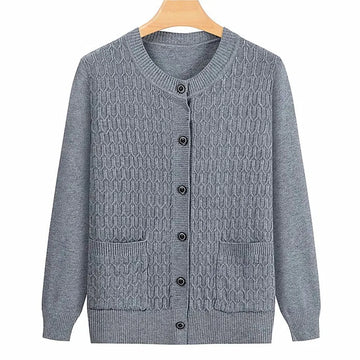 Mode Oma Gestrickte Strickjacke Herbst Winter Neue frauen Pullover Top Mittleren Alters Mutter Strickwaren Mantelatorioди Ljamentos자