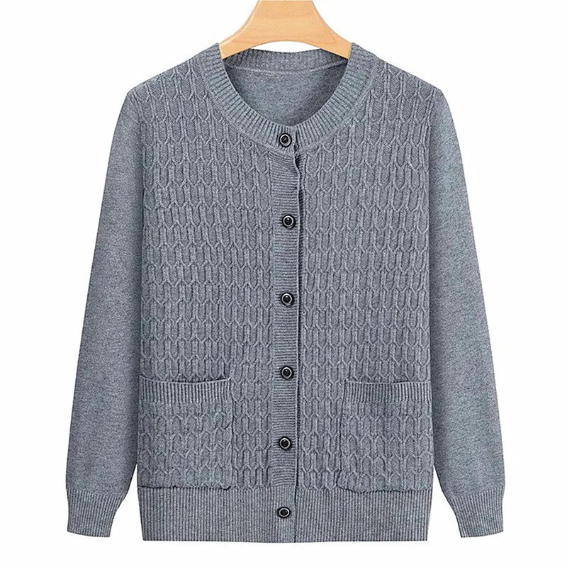 Mode Oma Gestrickte Strickjacke Herbst Winter Neue frauen Pullover Top Mittleren Alters Mutter Strickwaren Mantelatorioди Ljamentos자