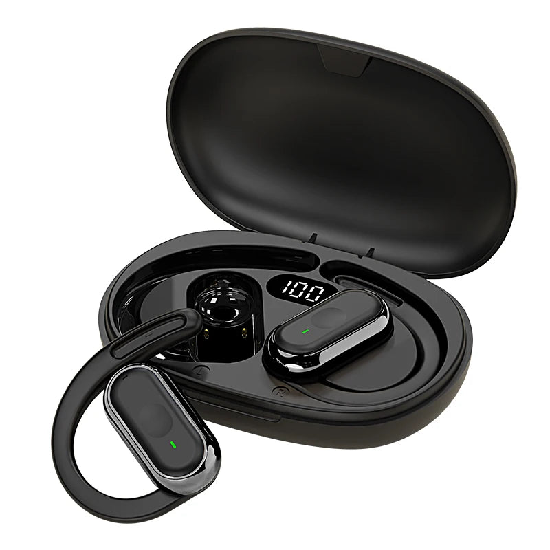 Bluetooth 5.4-Kopfhörer, IPX7, wasserdicht, 20 Stunden kabellose Kopfhörer mit ENC-Geräuschunterdrückung, Mikrofon, tiefer Bass, für Sport, Workout, Fitnessstudio