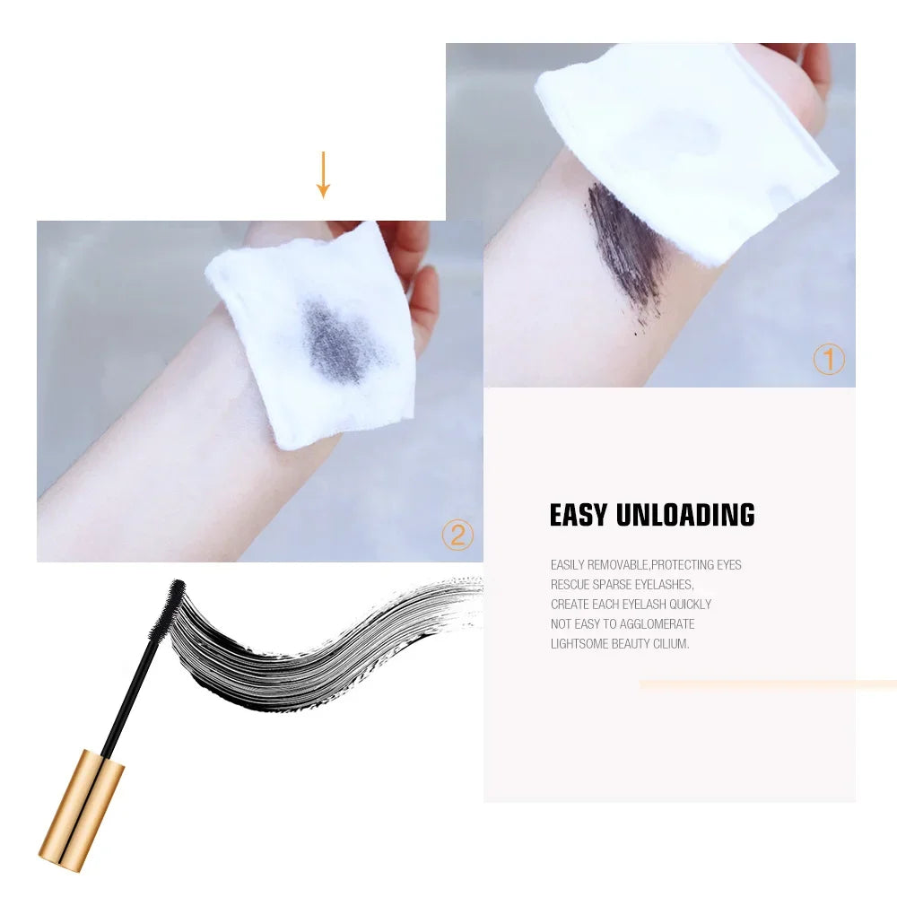3D Mascara Verlängerung Schwarz Wimpern Wimpern Verlängerung Wimpern Pinsel Schönheit Make-Up Langlebige Gold Farbe Mascara