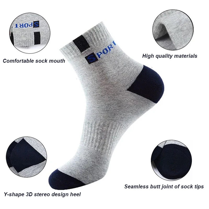5 Paar Größe 37–43 Herren Bambusfaser Herbst Winter Herren Socken Atmungsaktive Baumwolle Sportsocke Atmungsaktive Deodorant Business Socken
