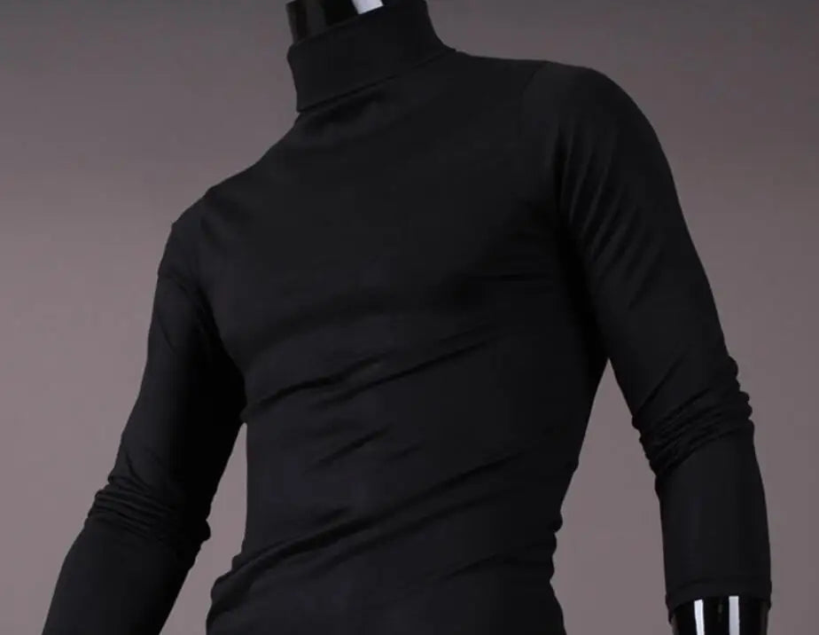 Thermo-Unterwäsche Tops Herren Winterkleidung Thermoshirt Herbst Herren Winterstrumpfhose Stehkragen Dünn Slim Fit Langarm T-Shirt