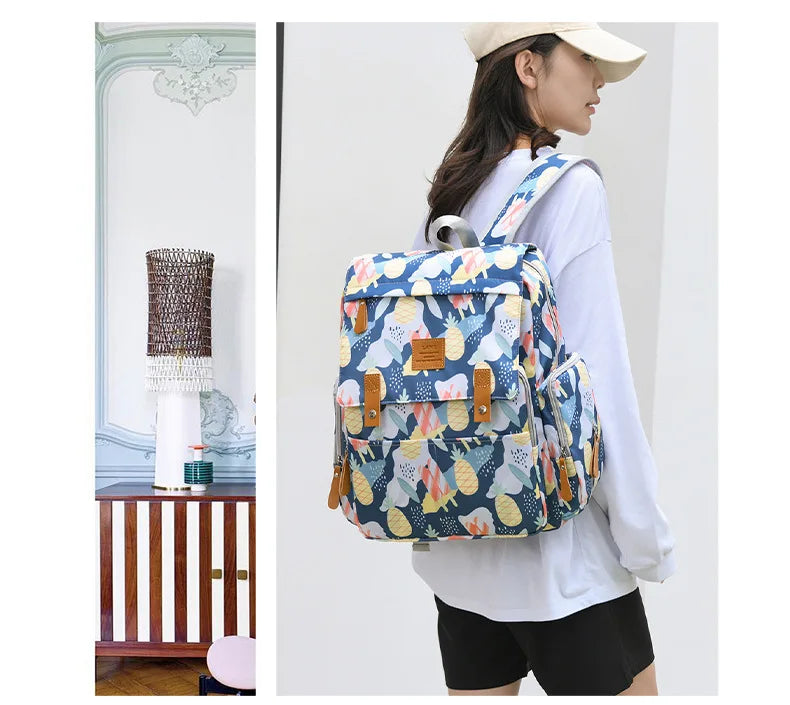 Mama Tasche Nylon gedruckt Mode multifunktion ale Mutter und Baby Taschen gehen Baby Reisen große Kapazität Mutter Tasche Wickelt aschen bebe