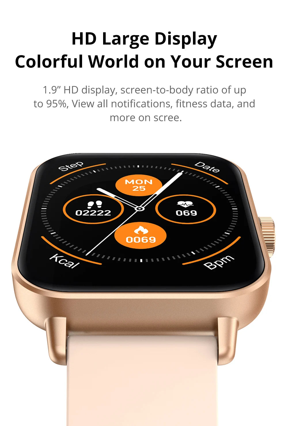 COLMI P81 Voice Calling Smart Watch Ultra 1,9 Zoll Bildschirm 24H Gesundheitsmonitor 100+ Sportmodi, Bluetooth Smartwatch Männer Frauen