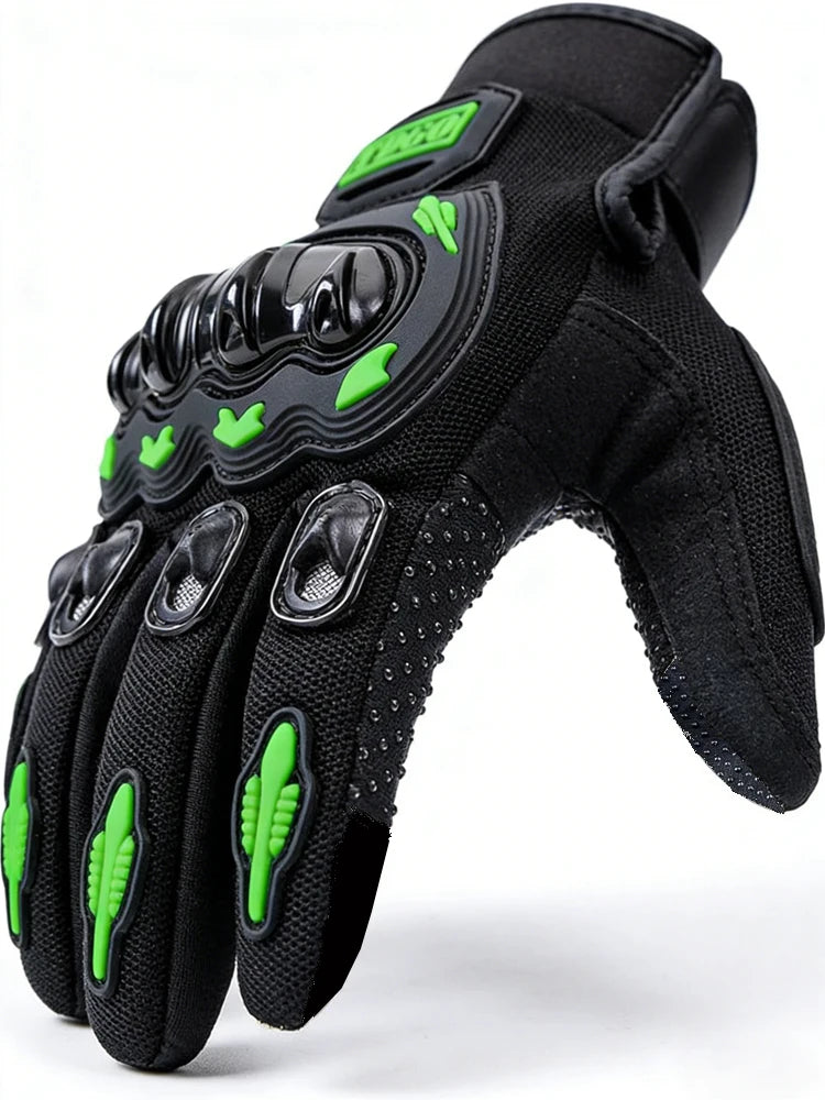 Sommer Motorrad Atmungsaktive Vollfinger Handschuhe Leder Schutzausrüstung Dirt Bike Sport Racing Reithandschuhe