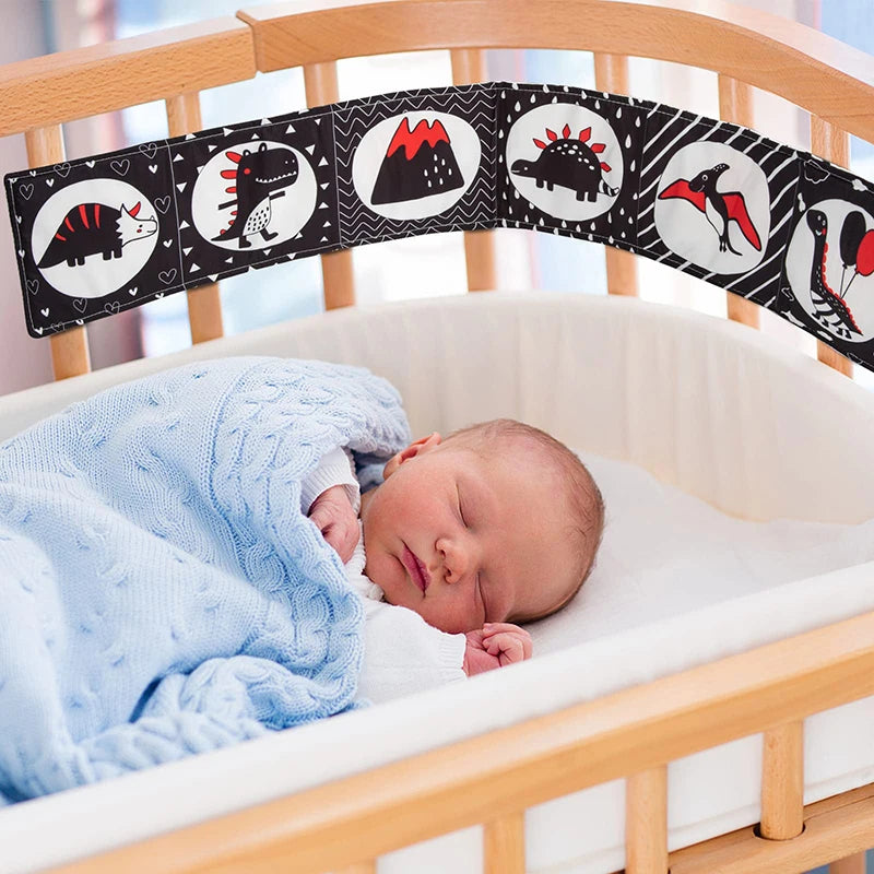 Weiche Babybücher, 3D-Touch-Feeling, kontrastreiches Stoffbuch, sensorisches frühes Lernen, Kinderwagenspielzeug für Kleinkinder, Geschenke von 0–12 Monaten