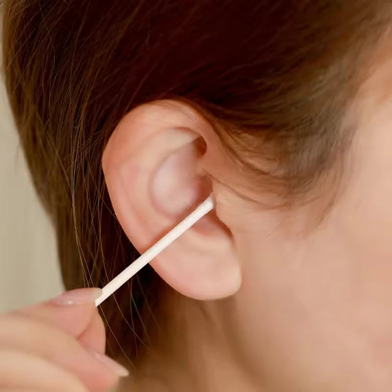 1500/500 stücke Runde Headed Baumwolle Tupfer Doppel Headed Frauen Make-Up Baumwolle Knospen für Holz Sticks Nase Ohren Reinigung gesundheit Pflege Werkzeug