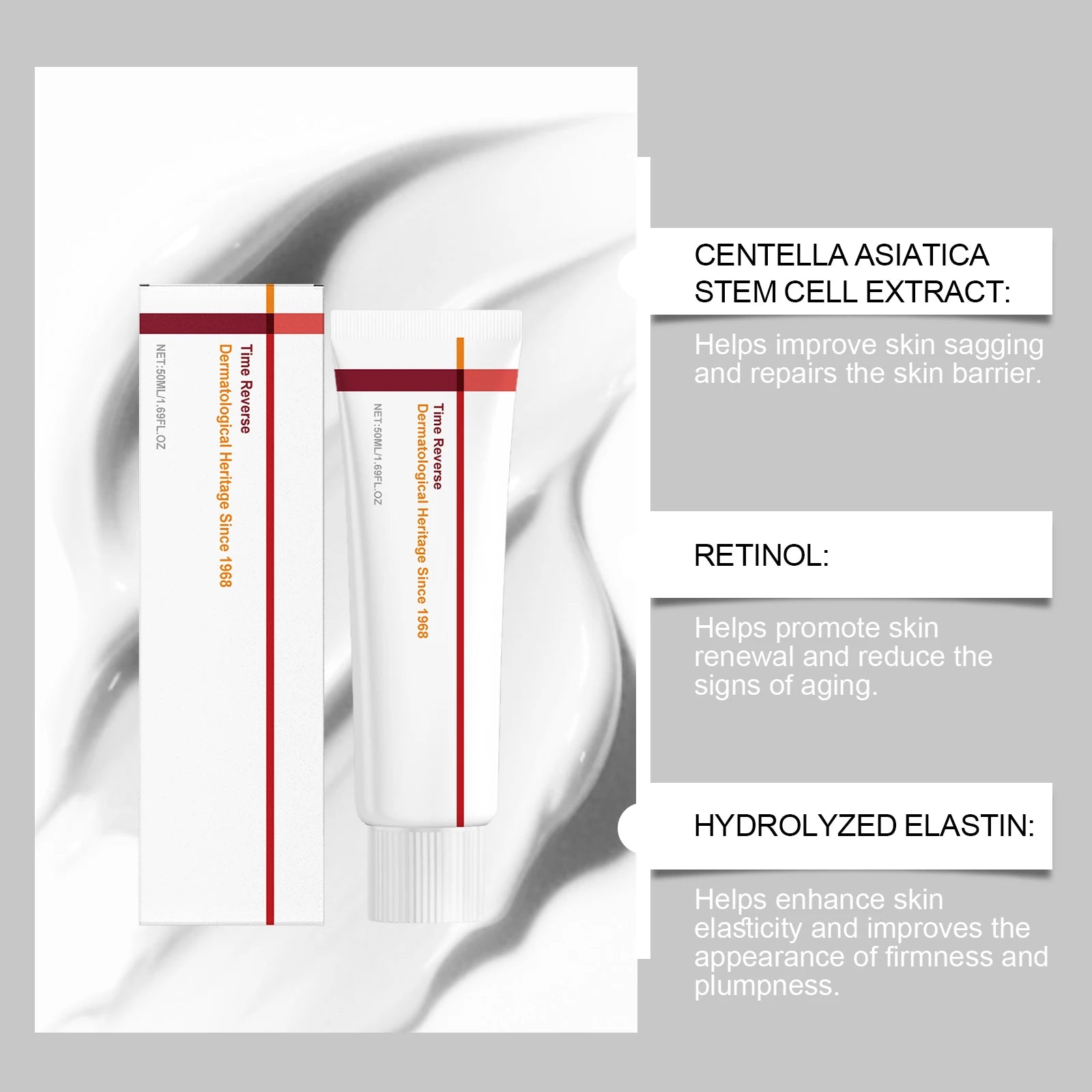 Centella Asiatica Time Reverse Cream Advanced Fast-Absorbing & Nourishing Cream Hydrates Firming Anti-Aging Face Cream Hautpflege