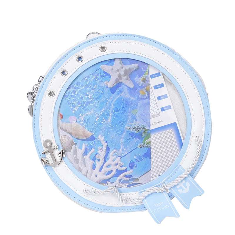 2025 neue süße Y2k ästhetische Umhängetaschen Frauen Kawaii Mode lässig Rucksäcke trendige transparente Reise Umhängetasche Ita Taschen